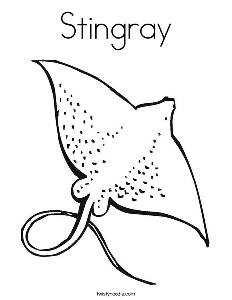 Stingray coloring page