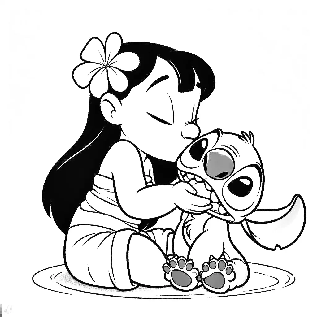 Stitch coloring page