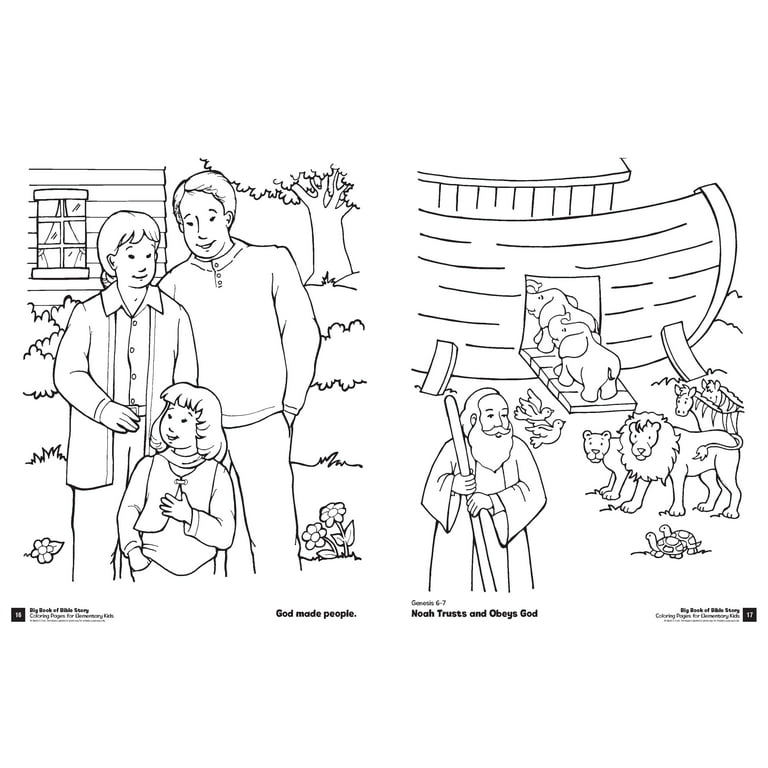 Big books big book of bible story coloring pages for elementary kids paperback
