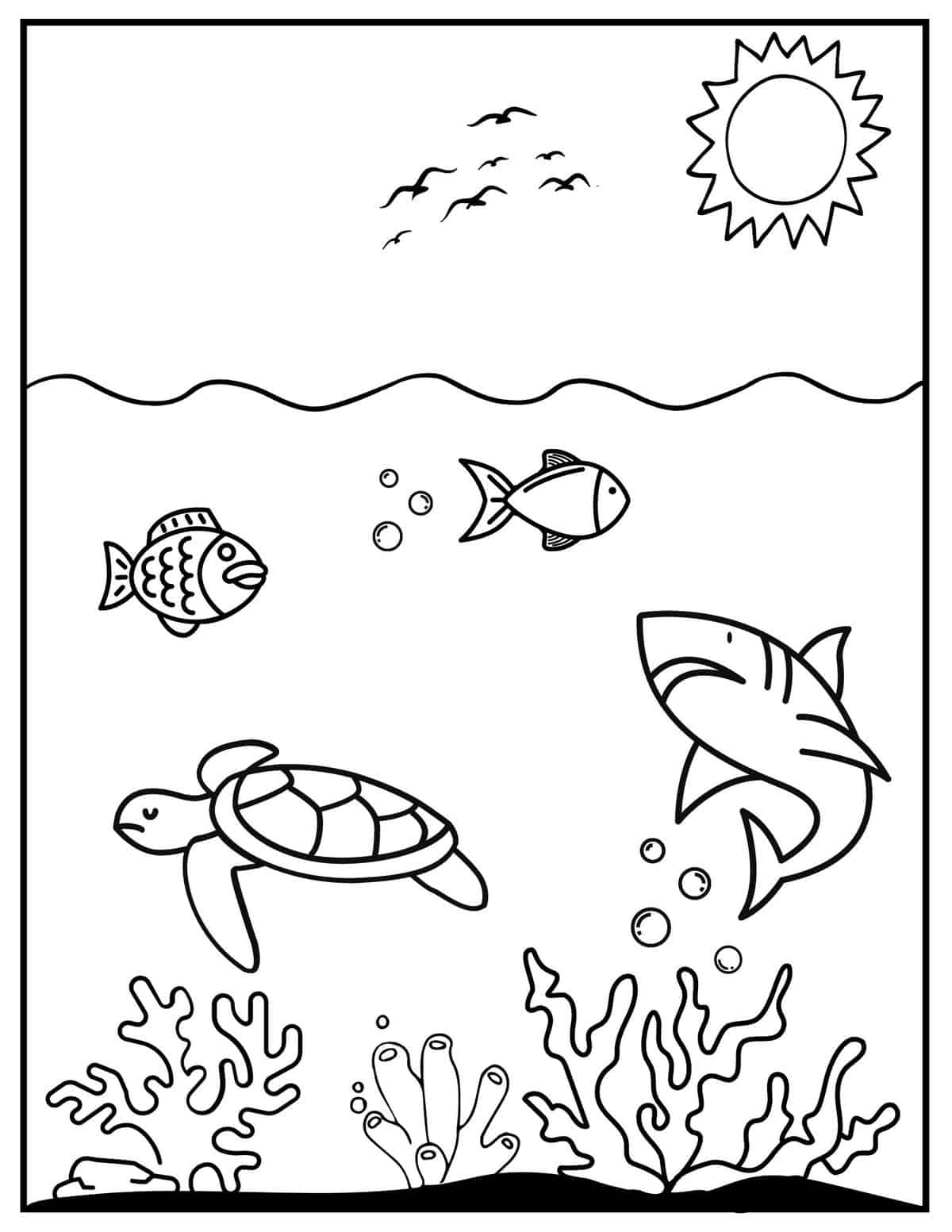 Free summer coloring pages for kids