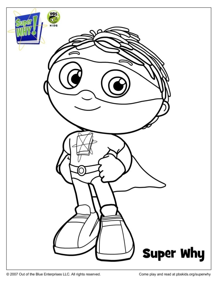 Super why costume coloring page kidsâ kids for parents