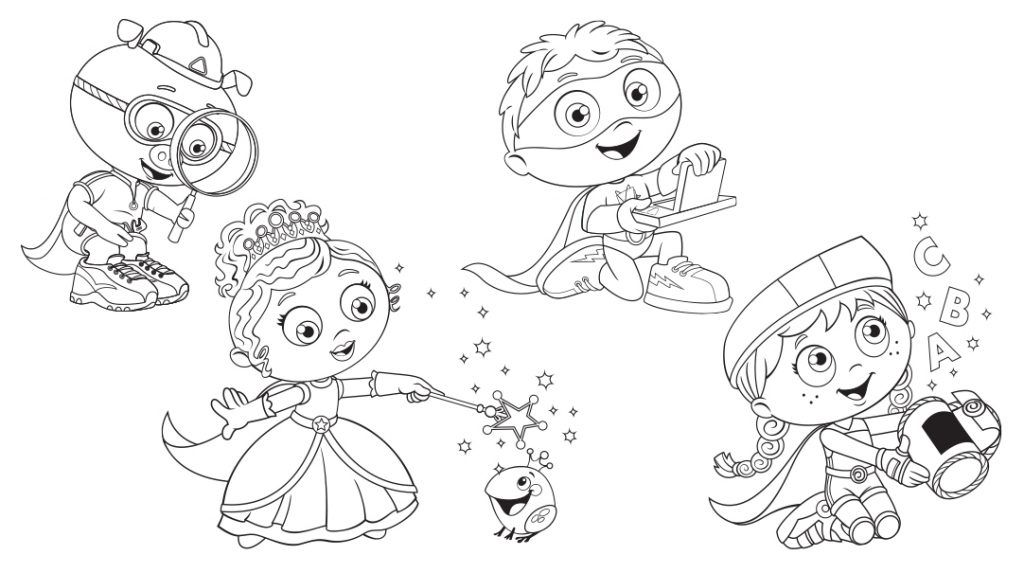 Super why coloring pages