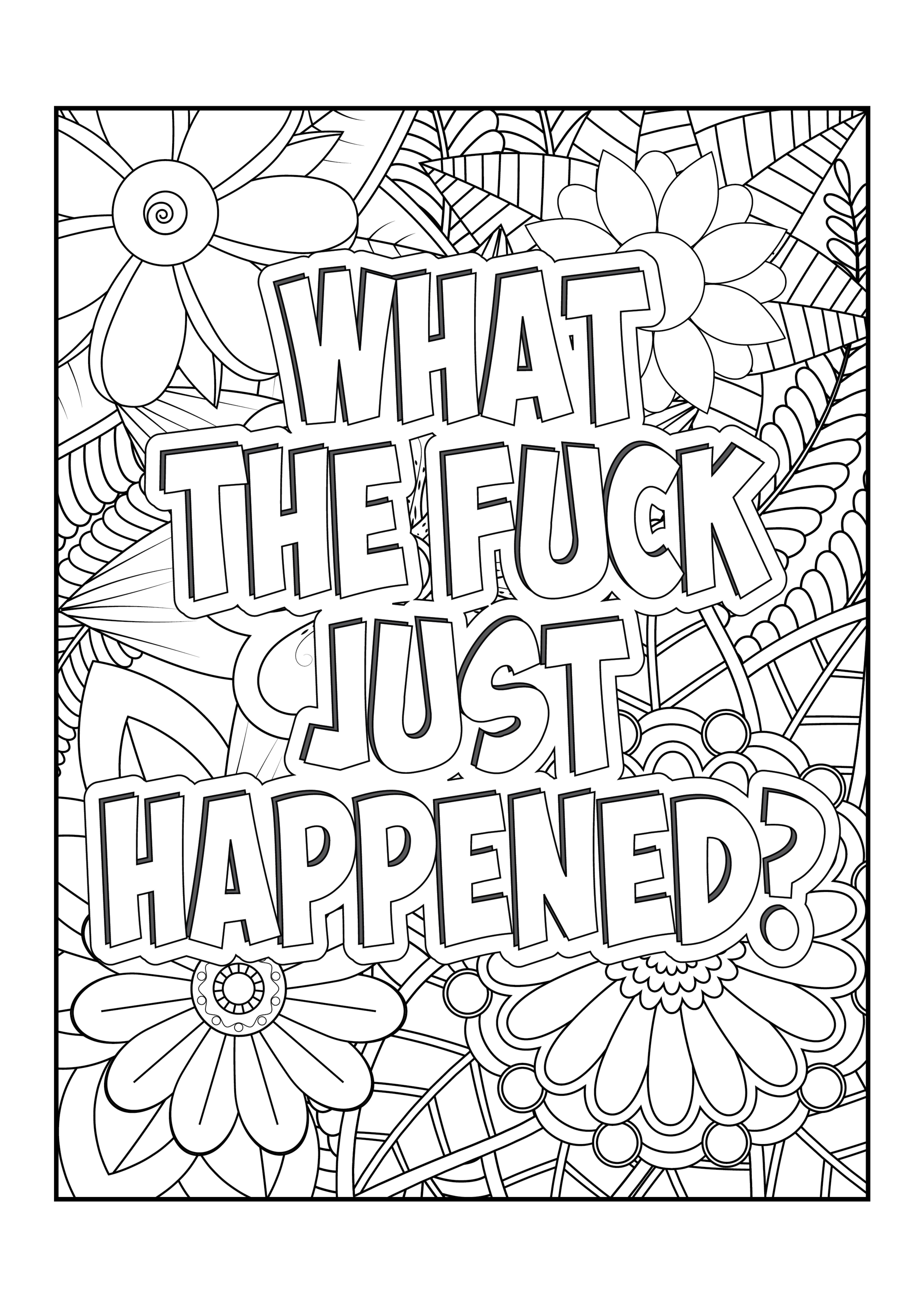Swear word coloring book available to download