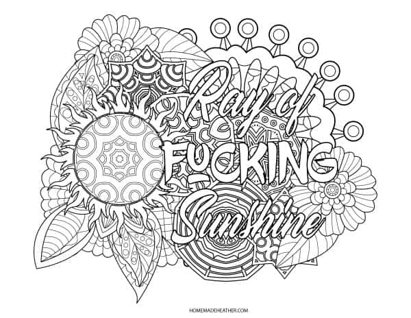 Free adult swear word coloring pages homemade heather