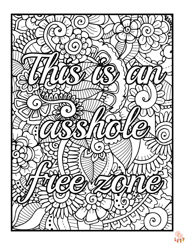Get creative with swear word coloring pages printable free