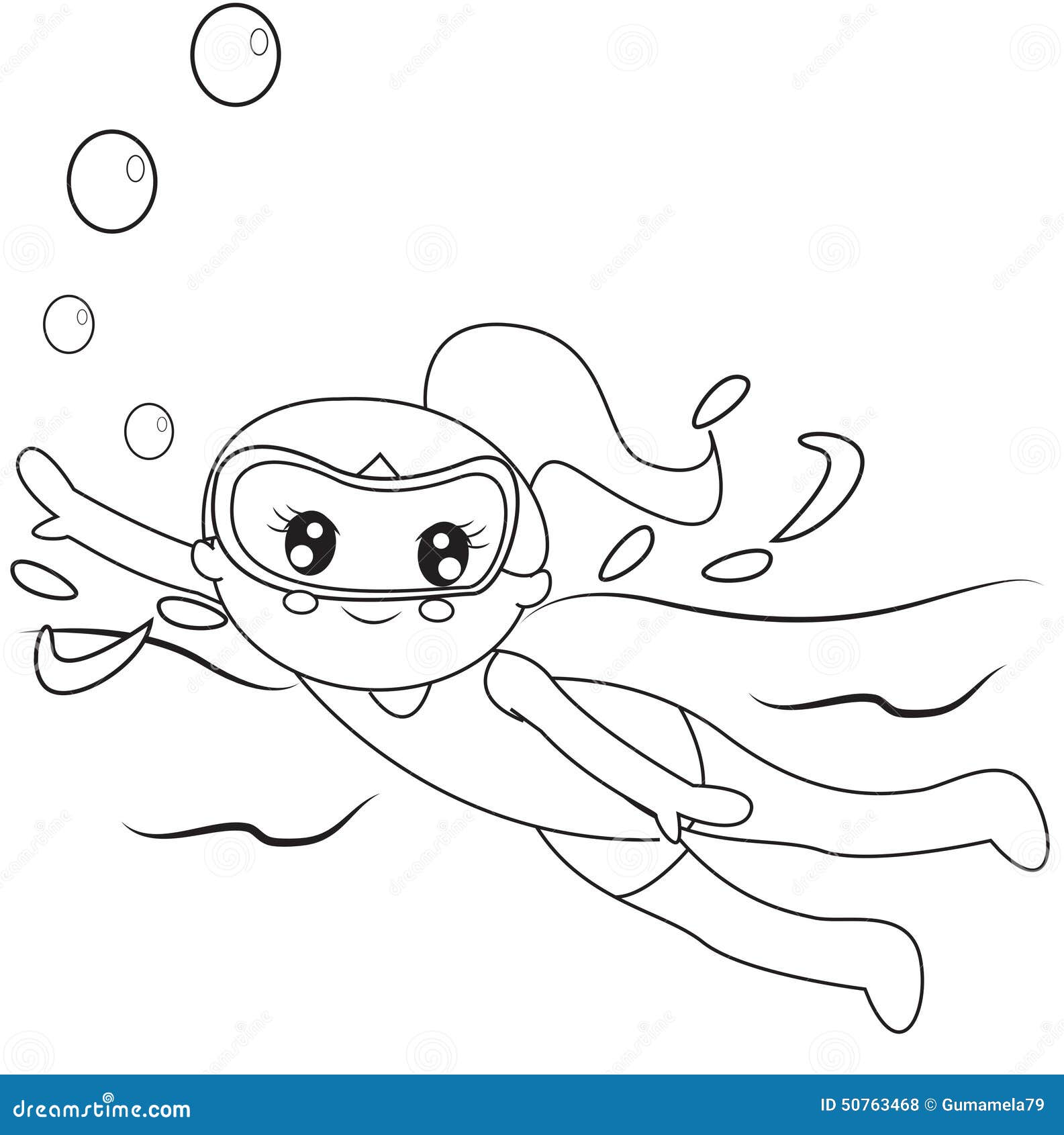 Swimmer coloring page stock illustration illustration of artwork