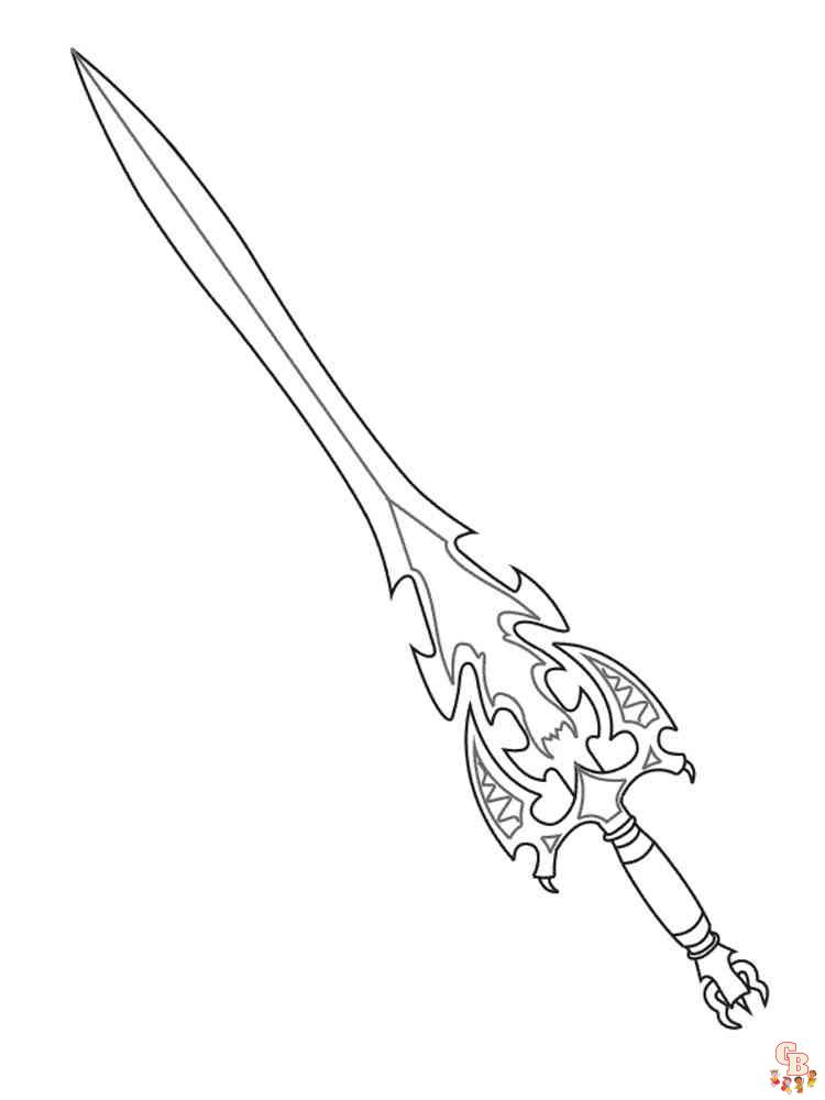 Unleash your creativity with exciting sword coloring pages