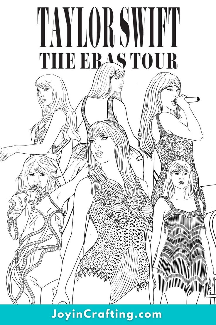 Taylor swift the eras tour coloring pages fan art taylor swift drawing taylor swift taylor swift games