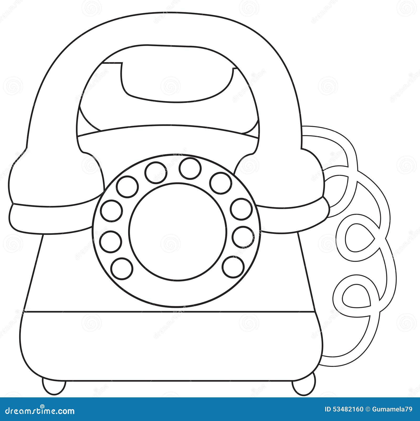 Telephone coloring page stock illustration illustration of beautiful