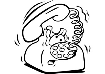 Telephone coloring pages pictures