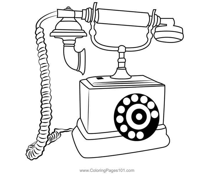 Antique telephones coloring page antique telephone coloring pages antiques