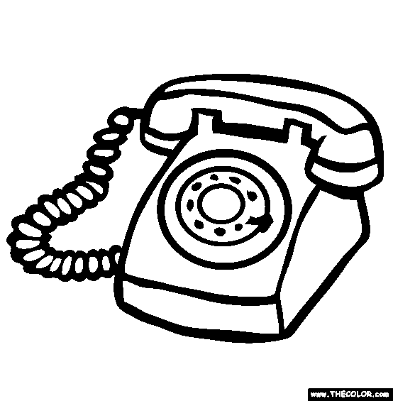 The telephone coloring page free the telephone online coloring