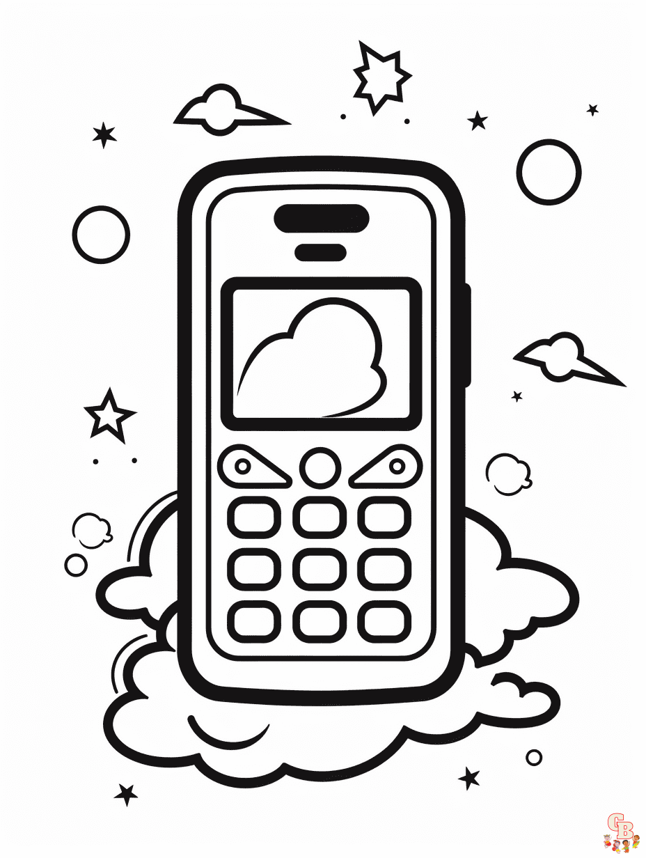 Phone coloring pages