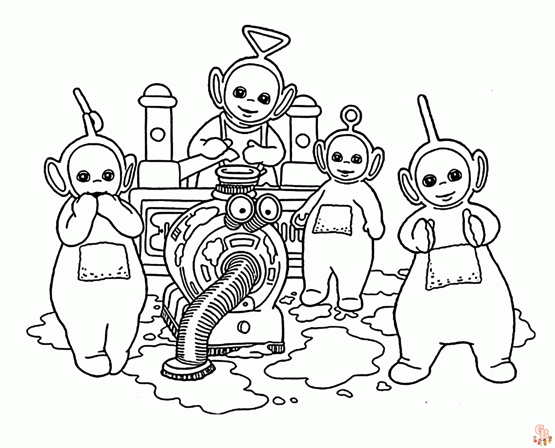 Teletubbies coloring pages free printable sheets for kids
