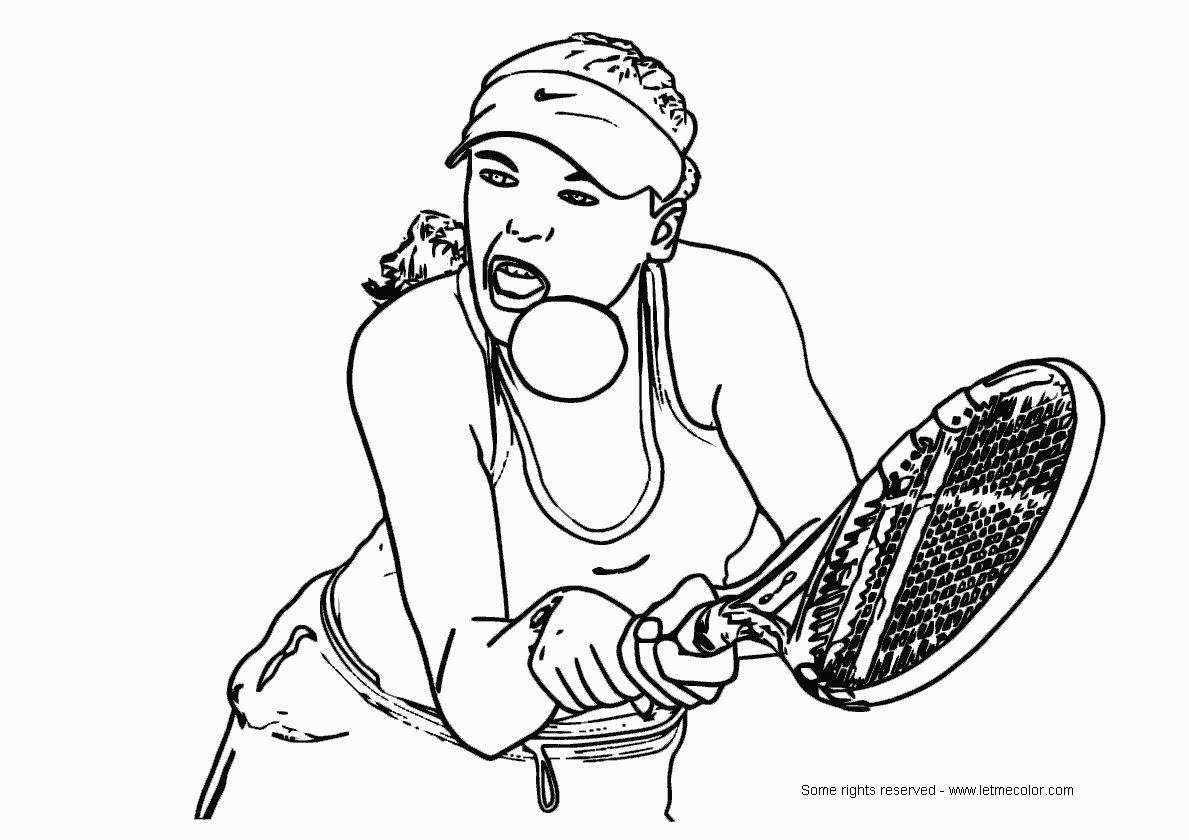 Tennis coloring page