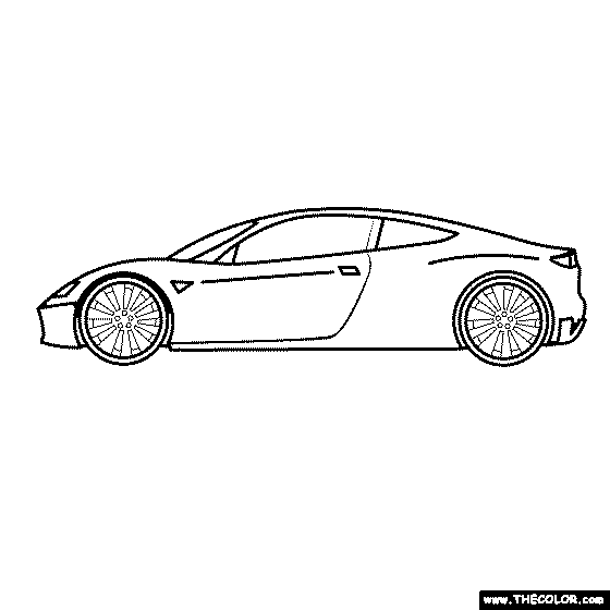 Tesla roadster coloring page