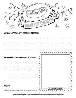 Thank you teachers free coloring pages