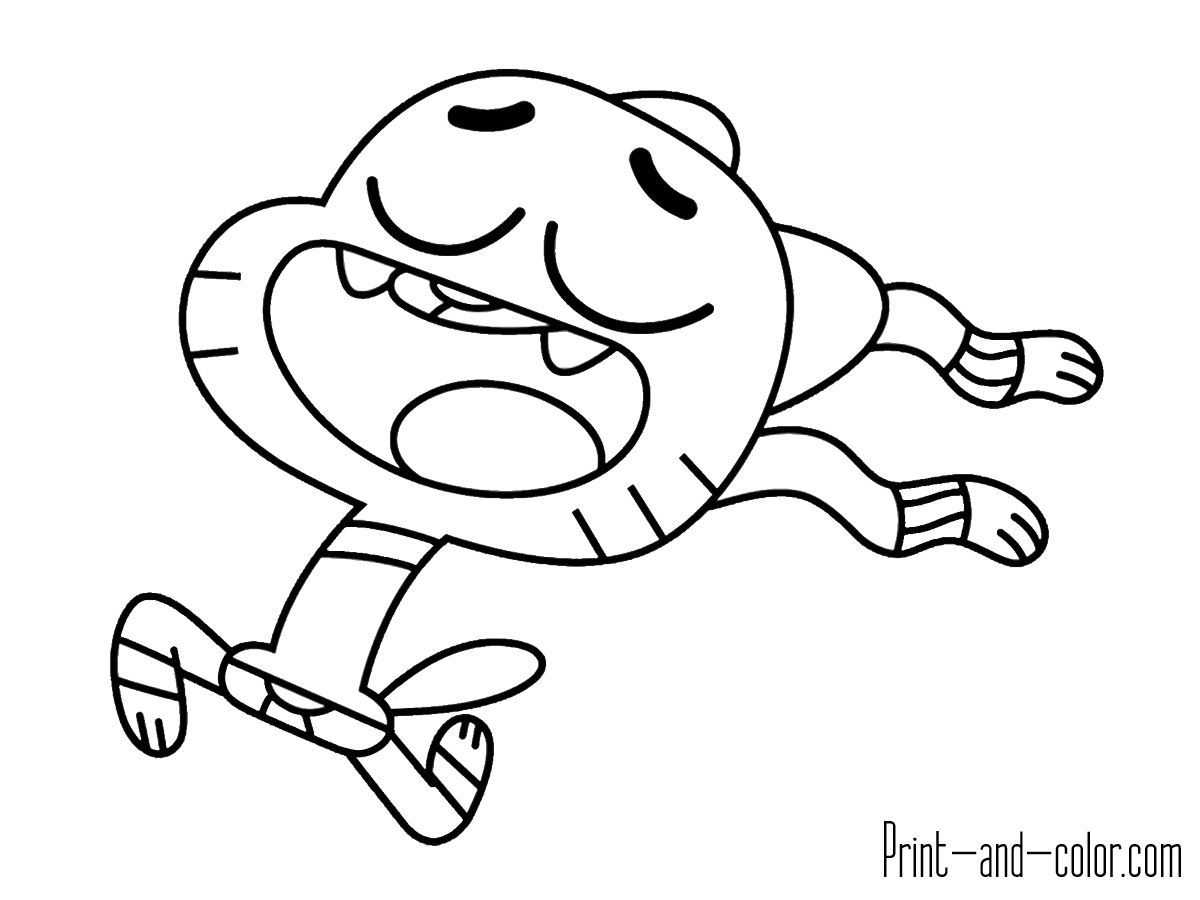 The amazing world of gumball coloring pages print and color