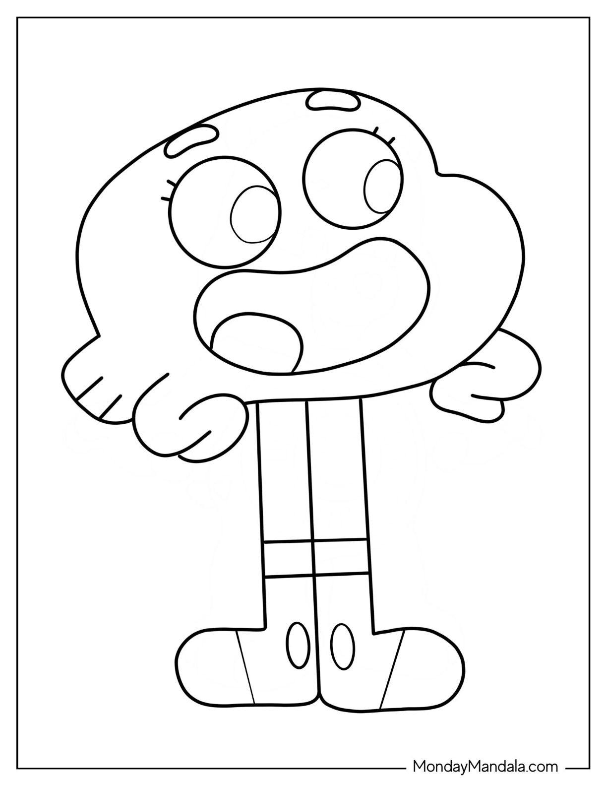 Amazing world of gumball coloring pages printables