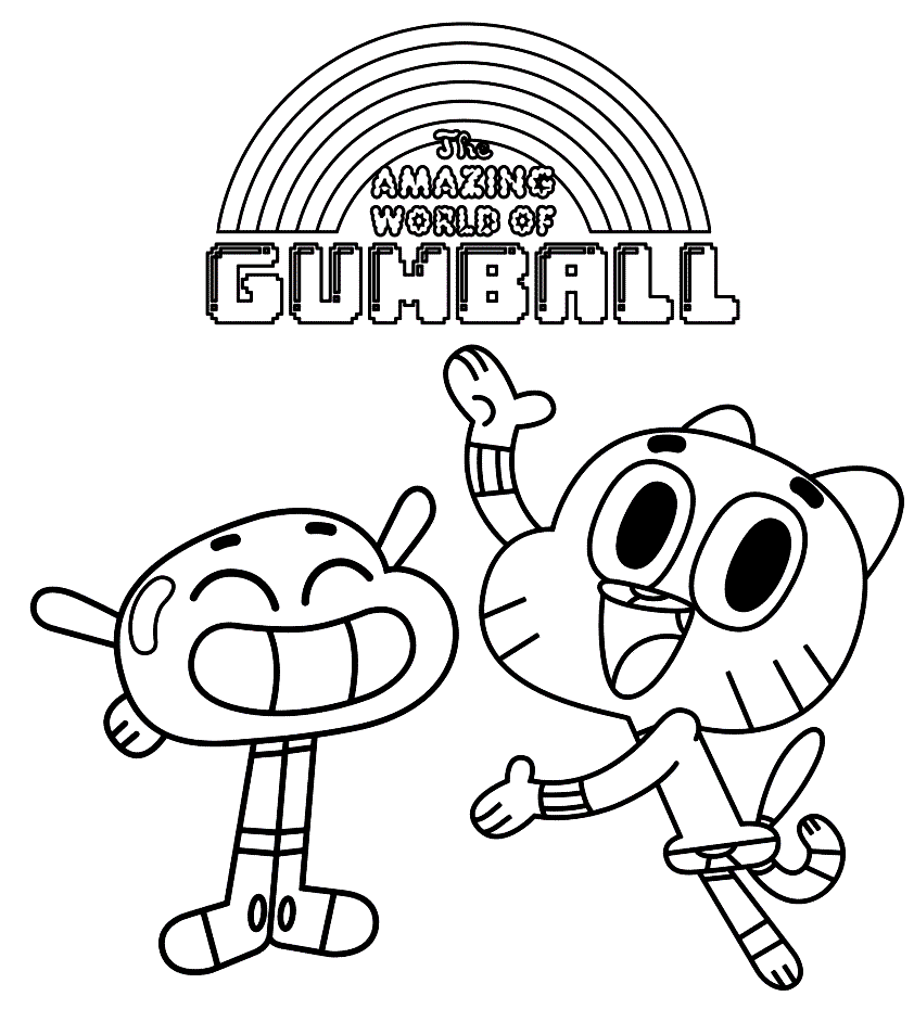 The amazing world of gumball coloring pages printable for free download