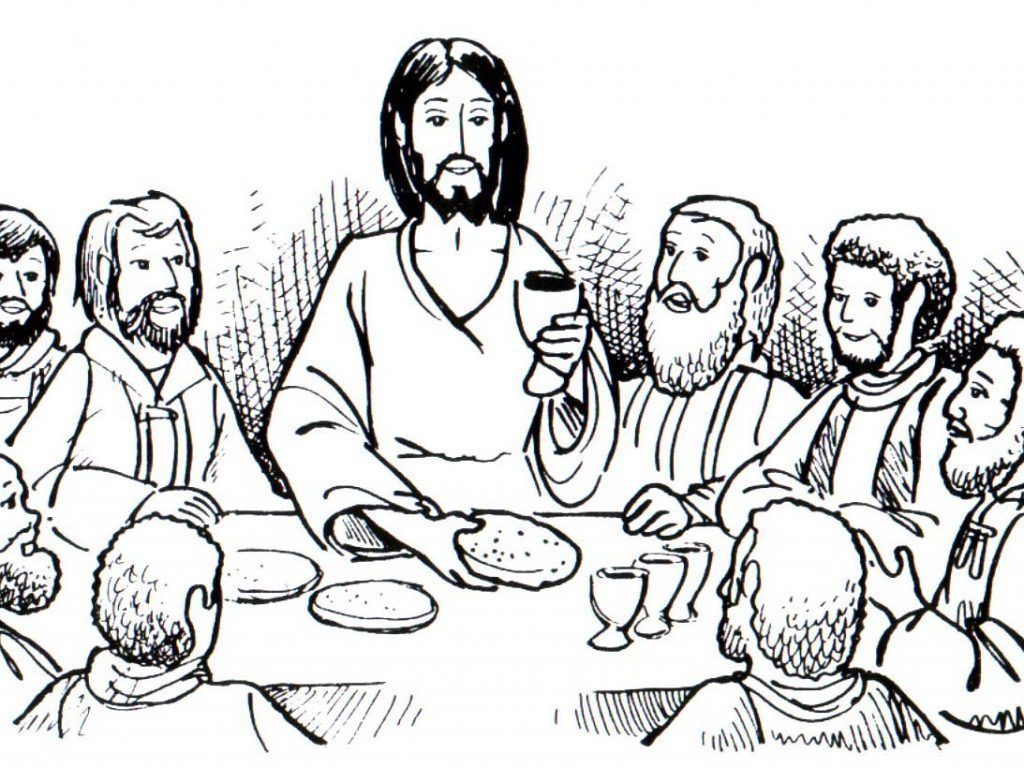 Free printable last supper coloring pages