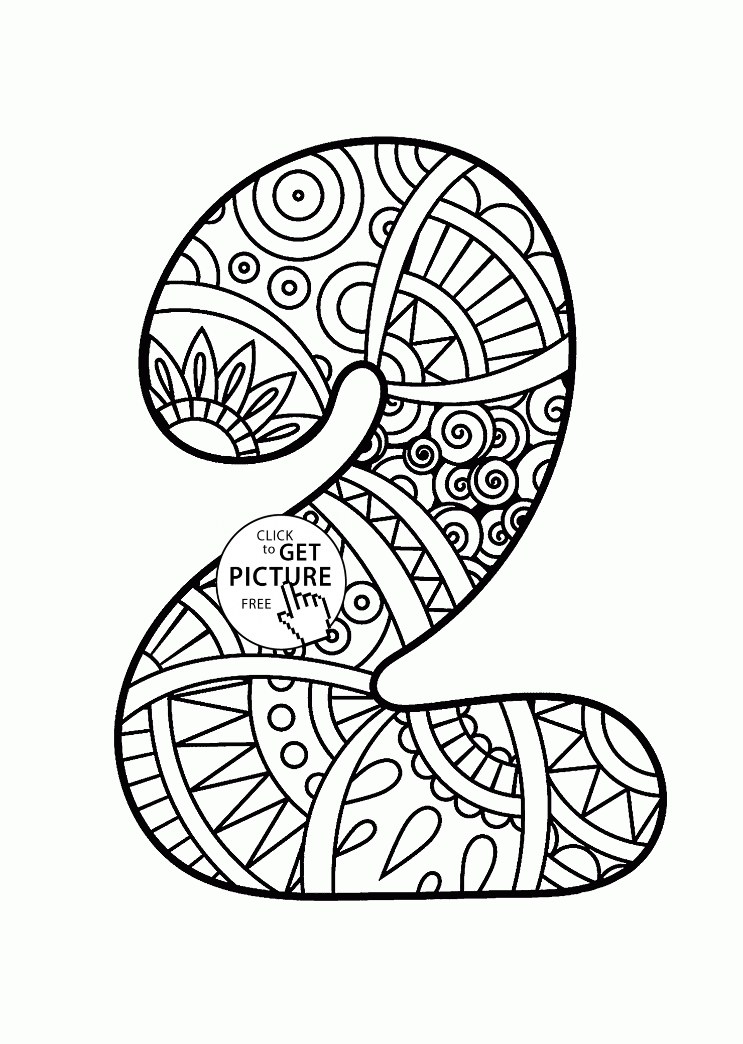 Pattern number coloring pages for kids counting numbers printables free