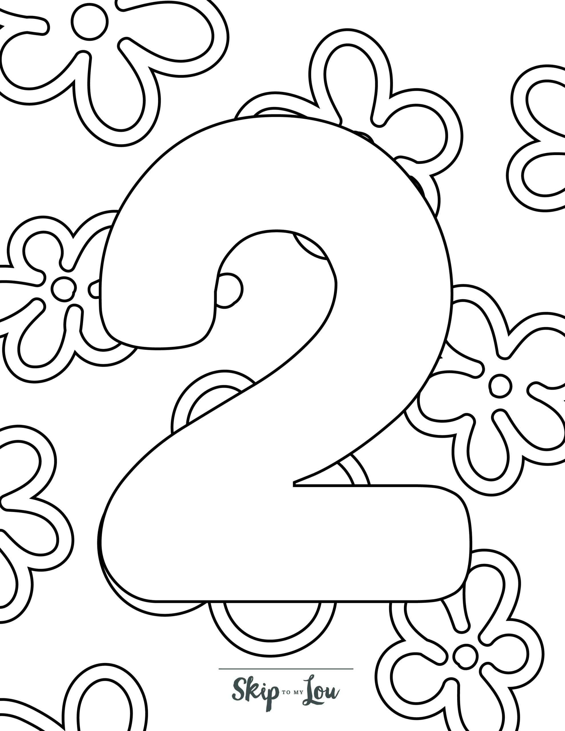 Number coloring pages