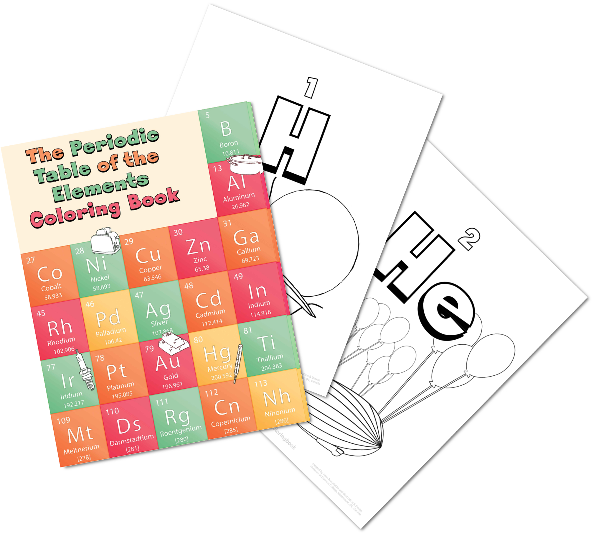 Periodic table of the elements coloring book