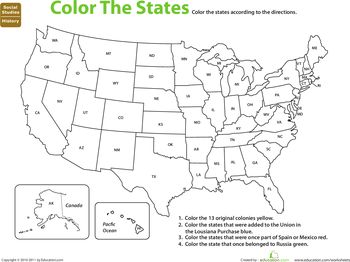 Us expansion color by history worksheet education geography worksheets map worksheets super teacher worksheets