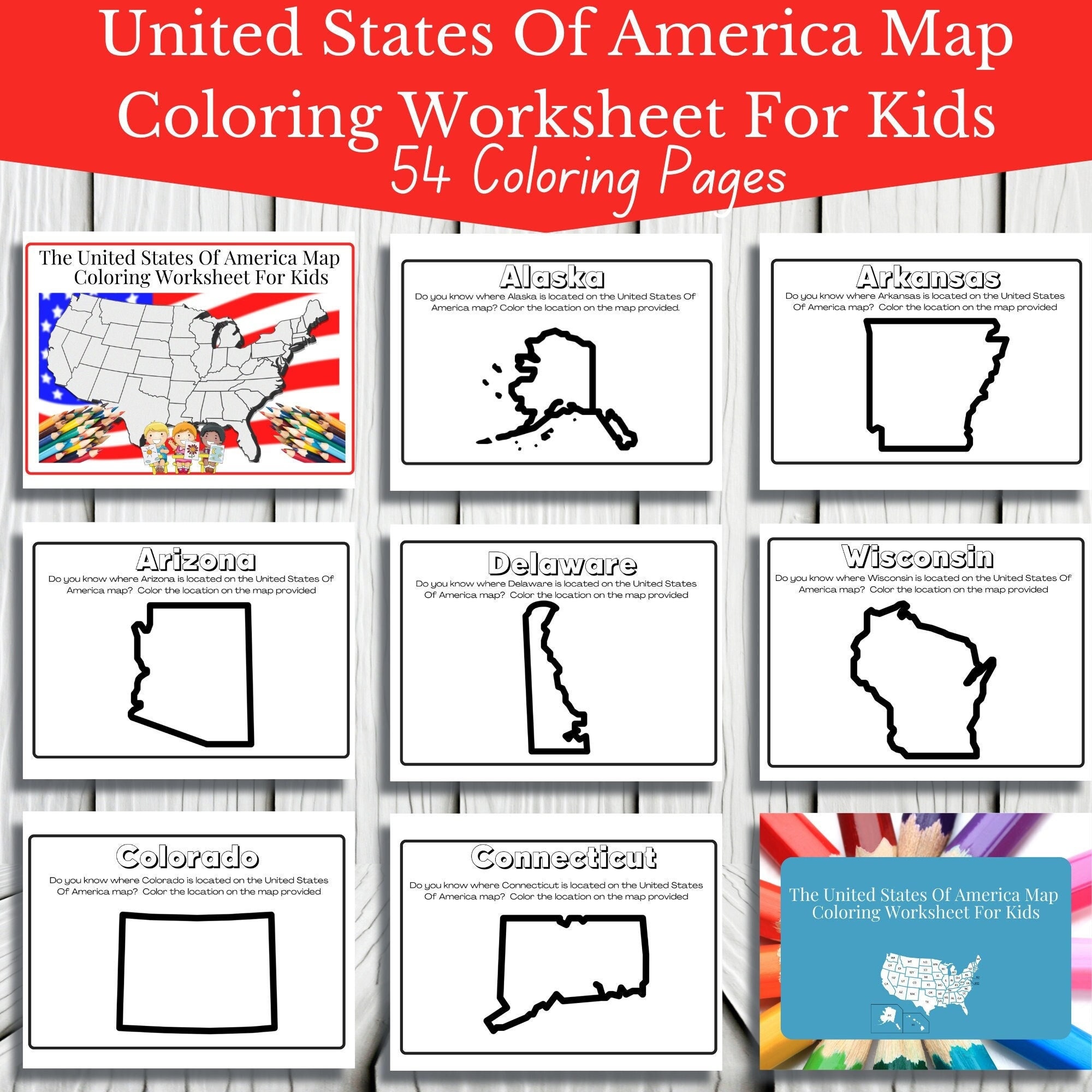 The united states of america map coloring worksheet for kids america states map coloring pages usa coloring map for teens coloring book download now