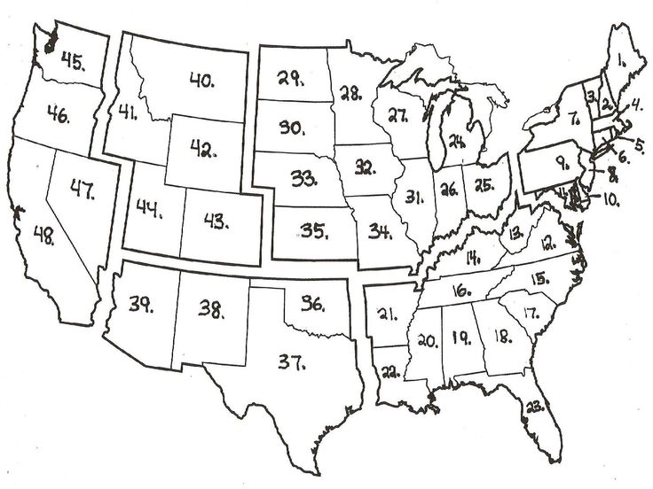 Us map coloring pages