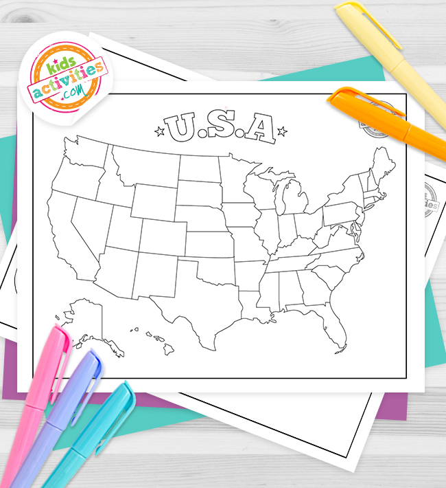 Blank united states map coloring pages you can print kids activities blog