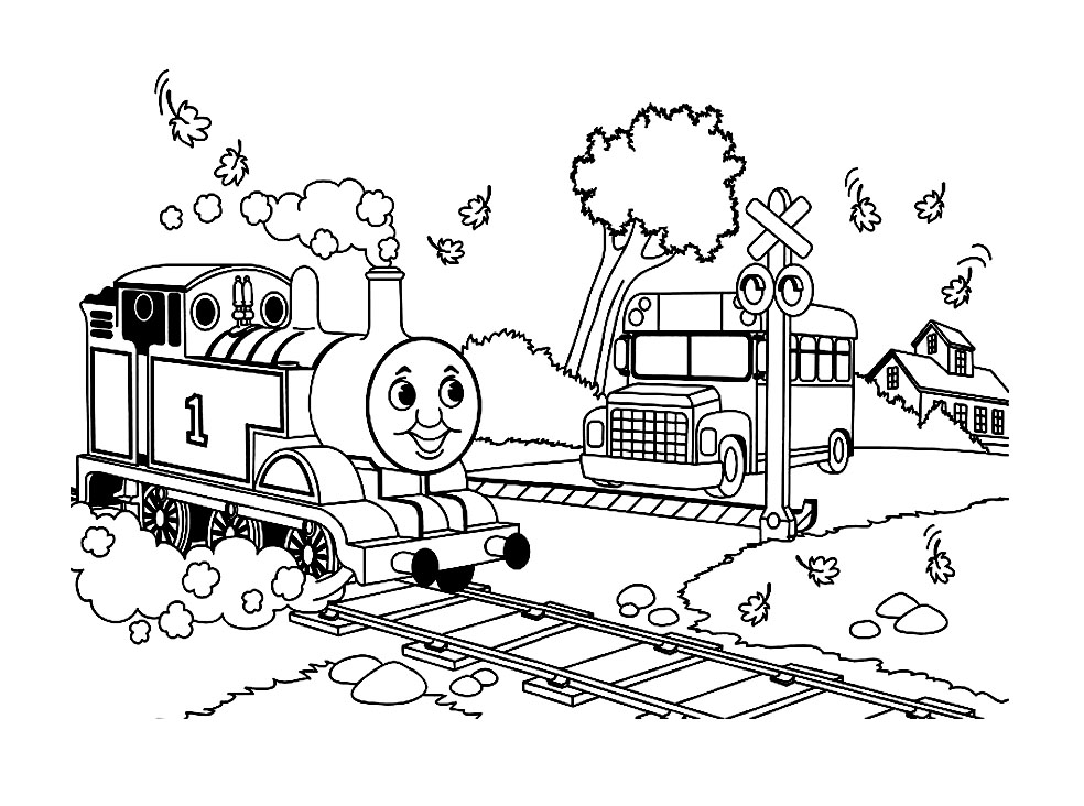 Thomas and his friends coloring pages for kids