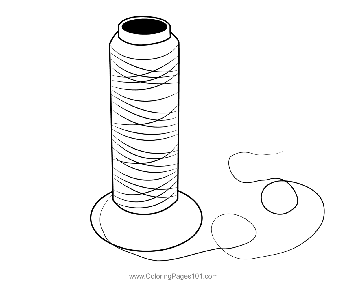 Nylon thread coloring page coloring pages printable coloring pages everyday objects