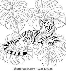 Art therapy coloring page coloring book stock vector royalty free