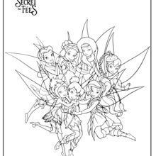 Tinker bell friends coloring pages