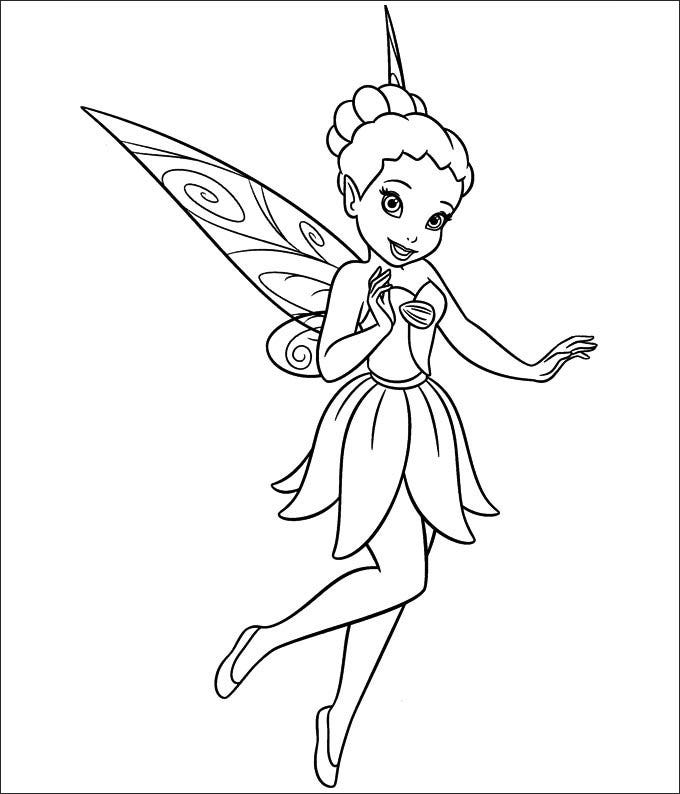 Coloring pages printable tinkerbell coloring page