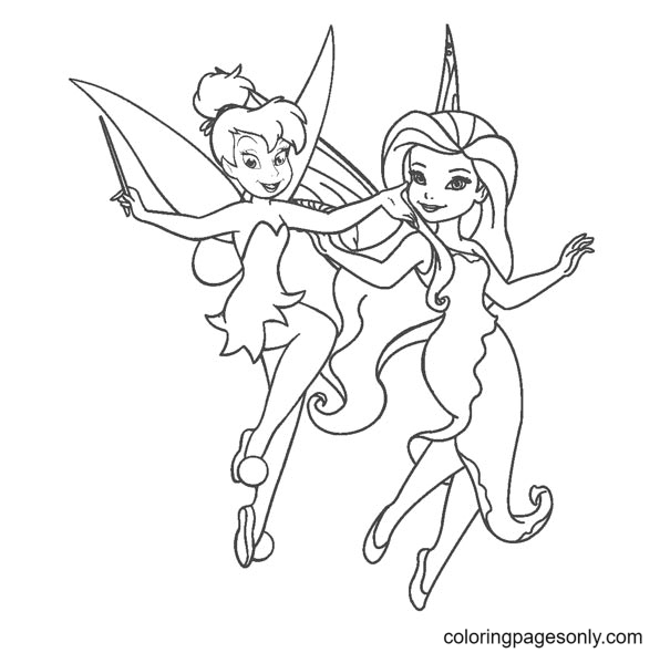 Tinkerbell coloring pages printable for free download