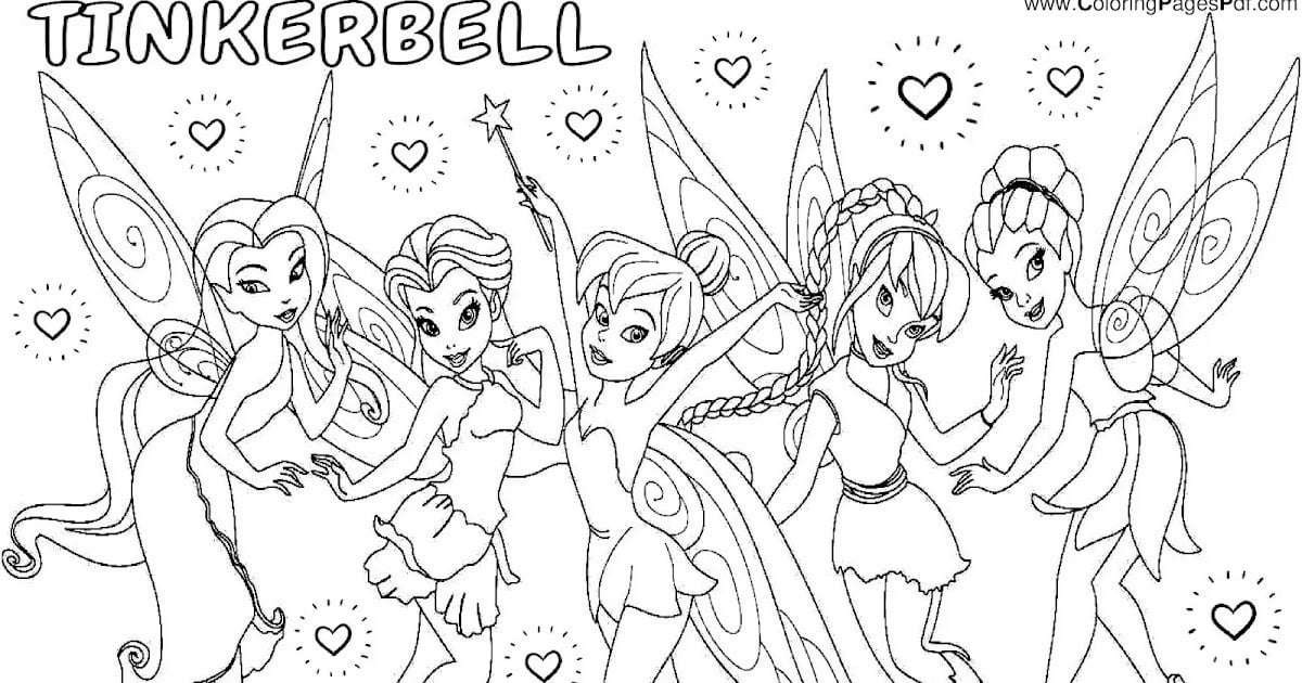 Tinkerbell and friends coloring pages rcoloringpagespdf