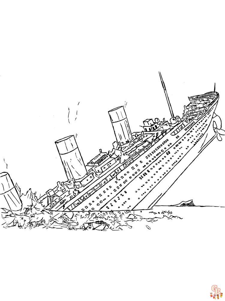 Free titanic coloring pages for kids