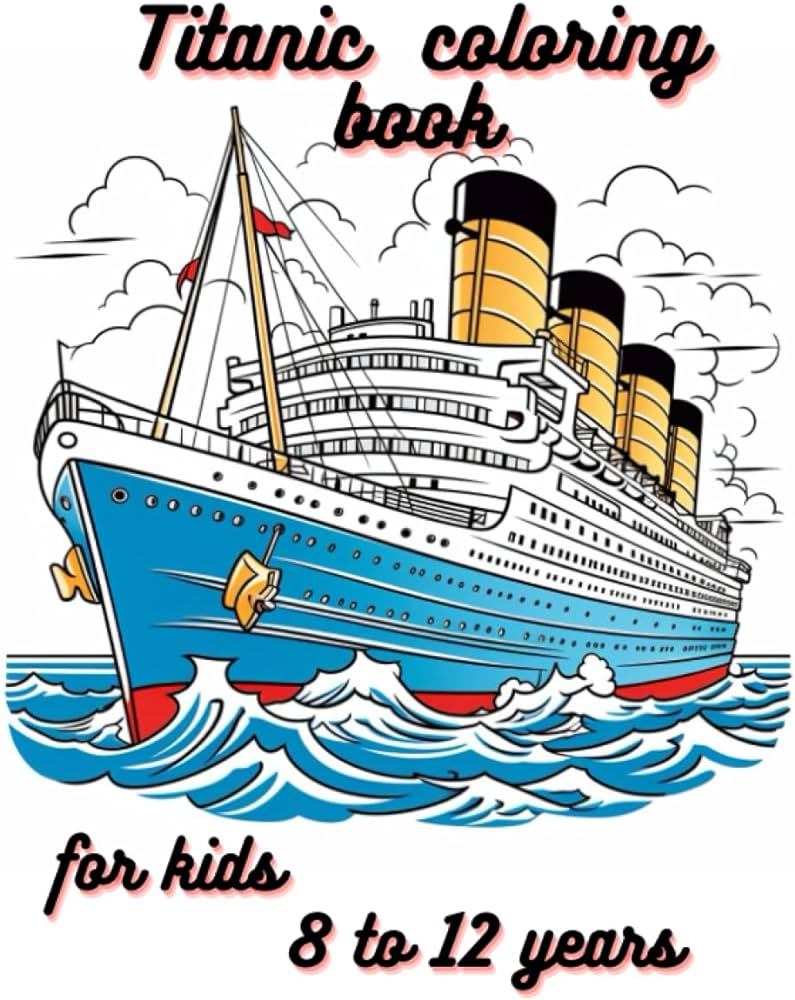 Titanic coloring books for kids