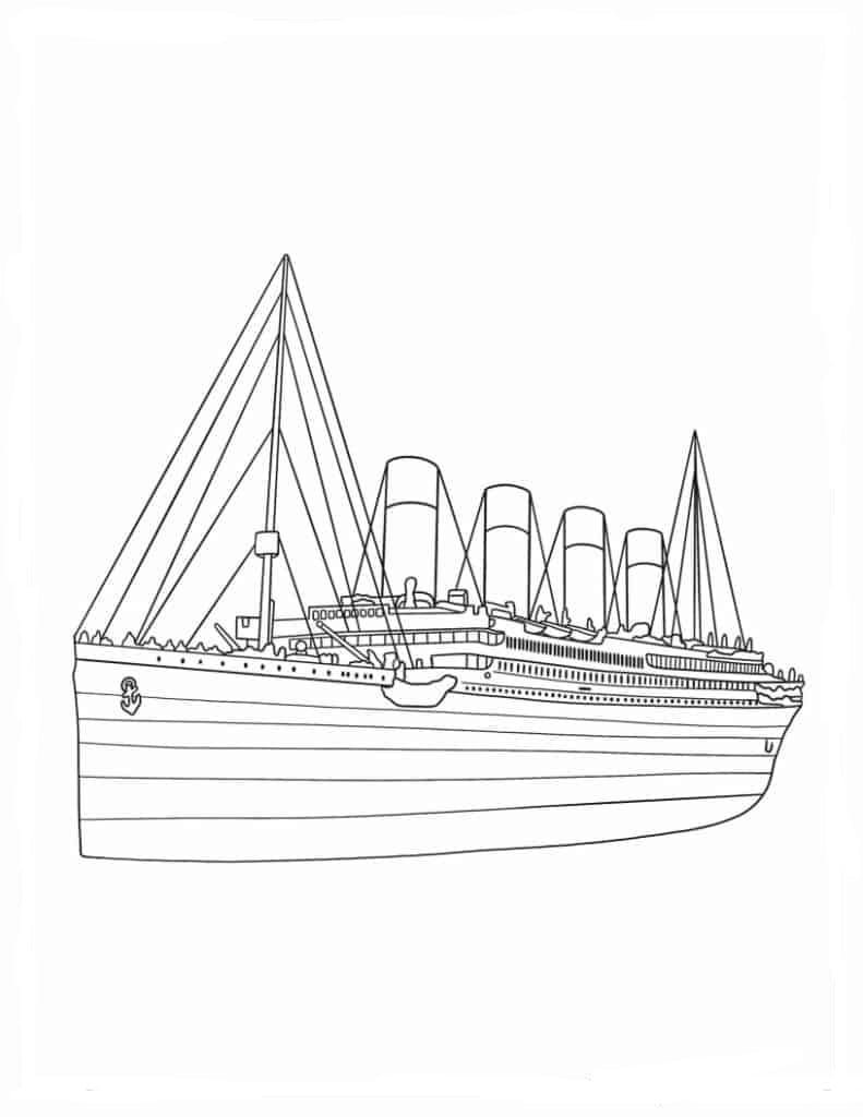 Titanic coloring pages printable for free download