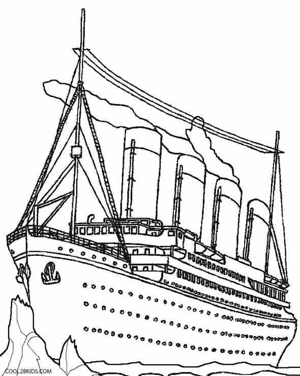 Printable titanic coloring pages for kids coolbkids coloring pages titanic titanic drawing