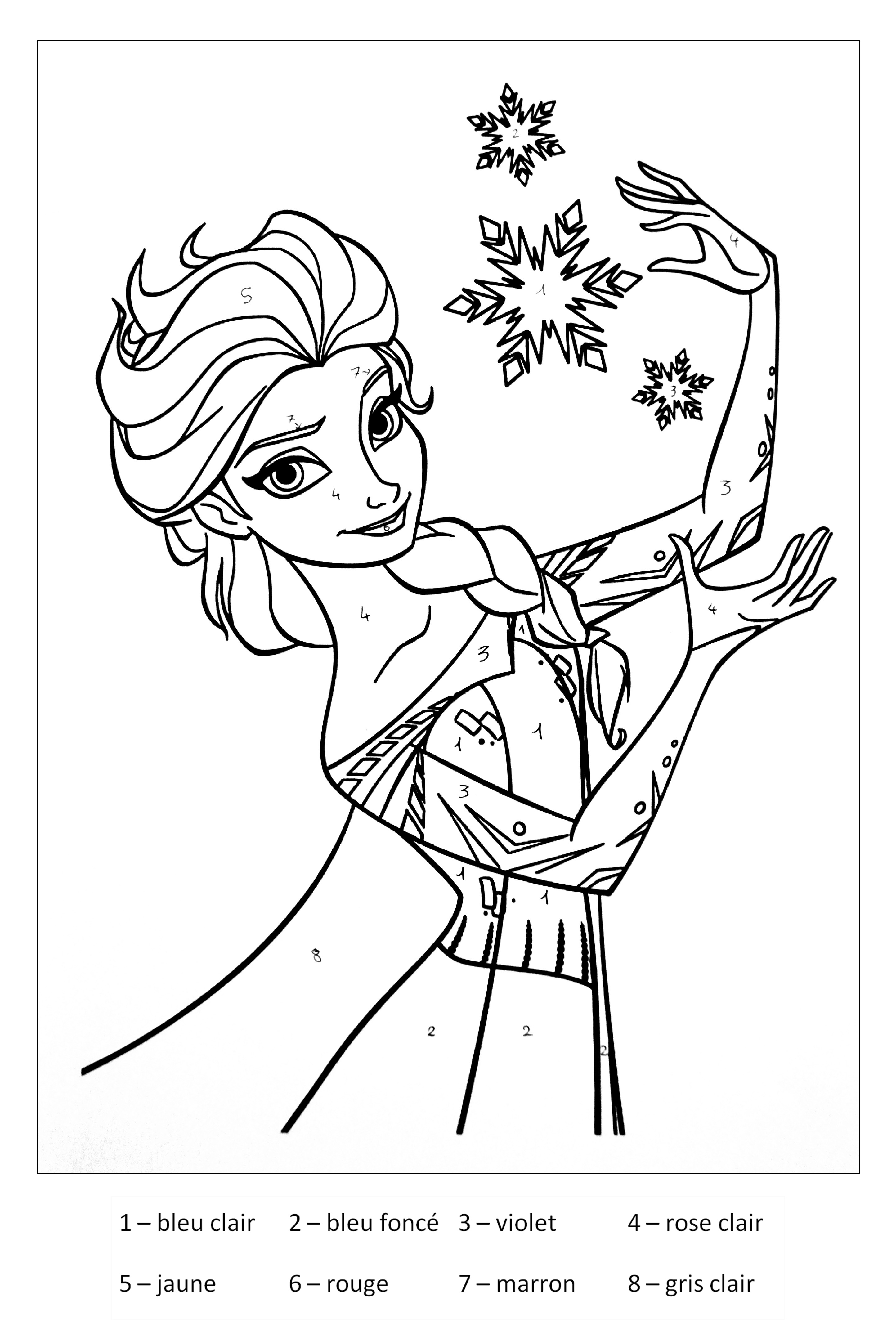 Frozen to color for kids