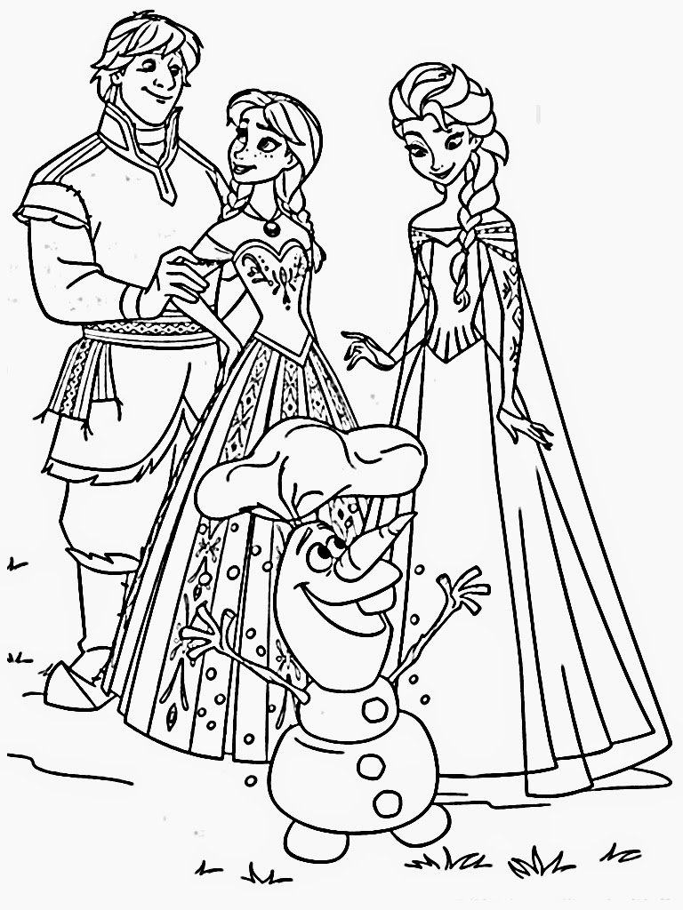 Free printable frozen coloring pages for kids