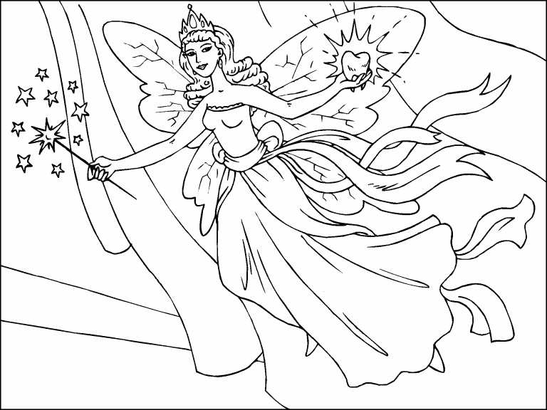 Tooth fairy coloring page