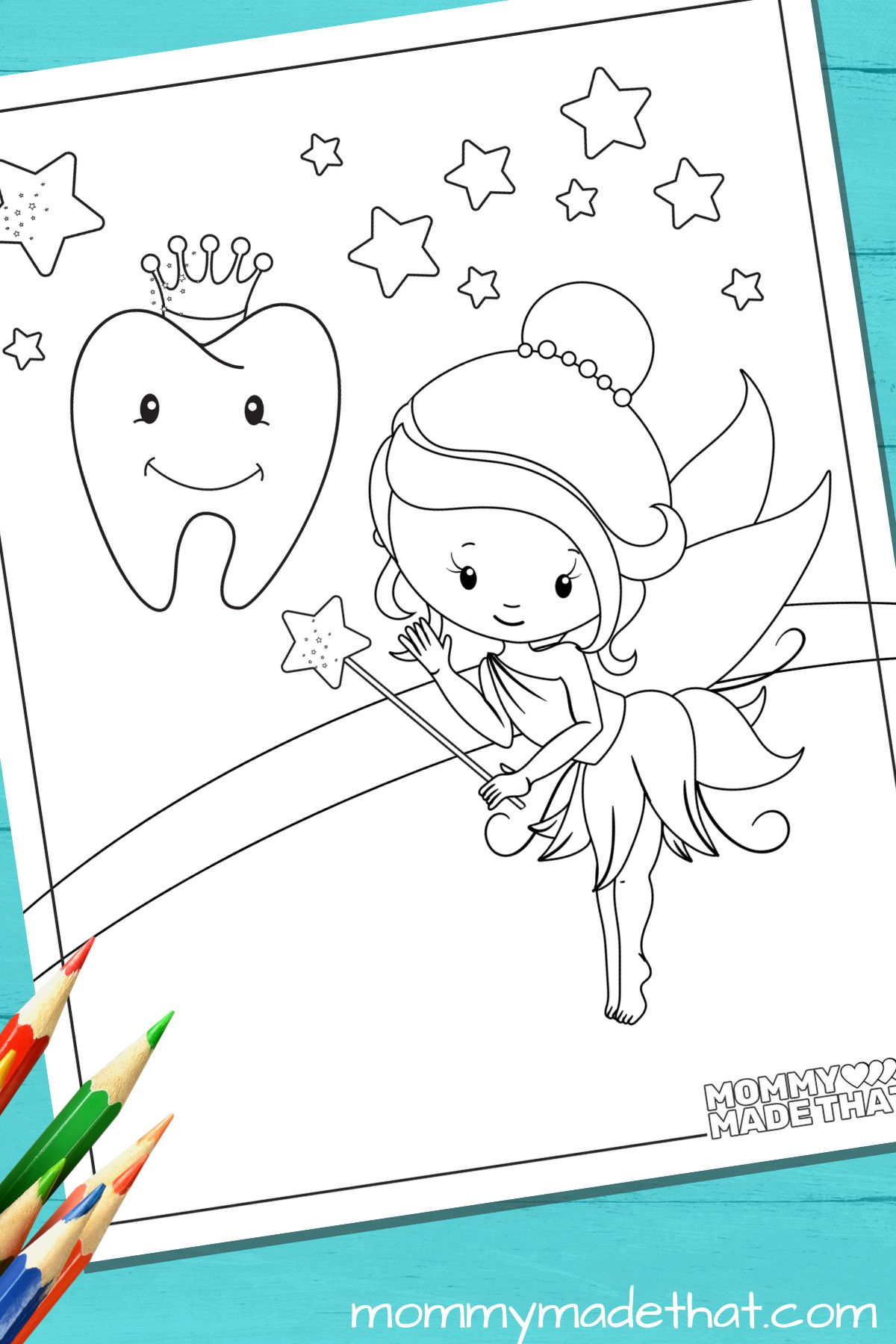 Fun tooth fairy coloring pages for kids free printables