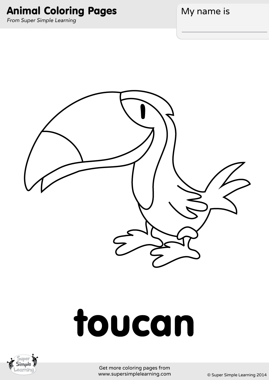 Toucan coloring page