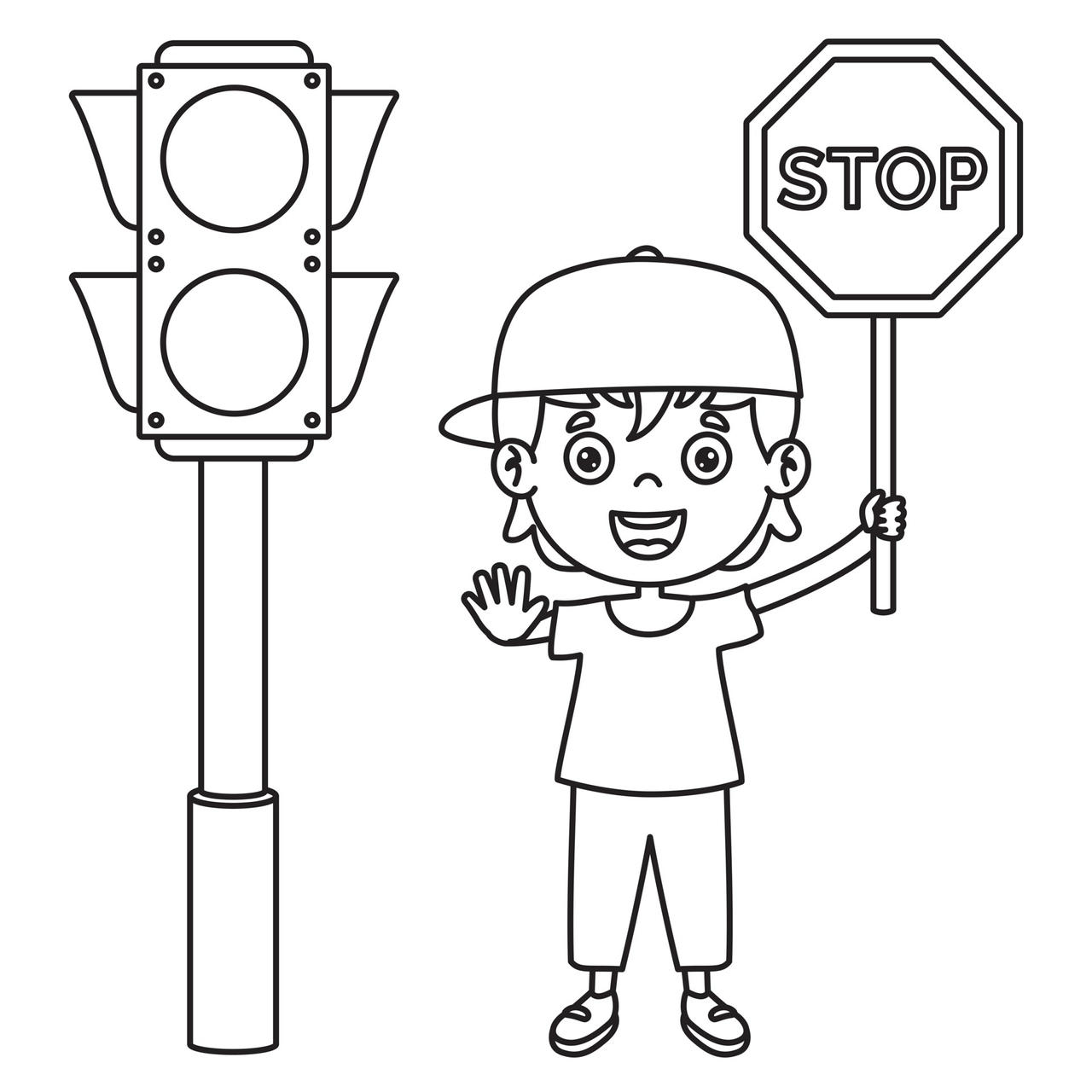 Traffic light coloring pages by coloringpageswk on