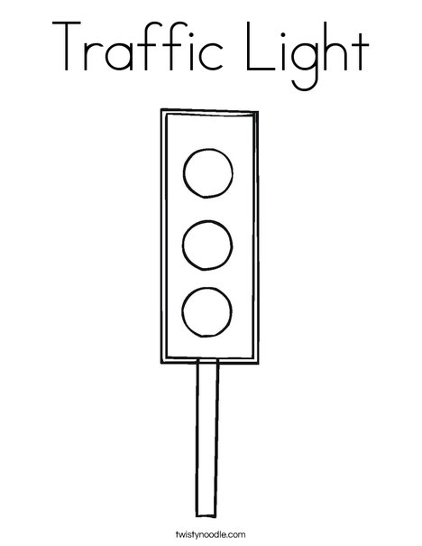 Traffic light coloring page